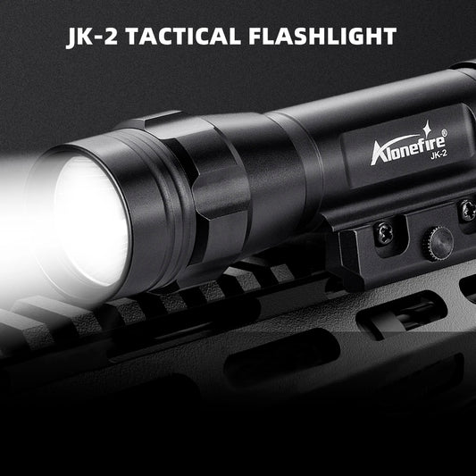 1200 Lumen Tactical Rechargeable LED Flashlight With Picatinny Mount