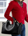 Leather Shoulder Bags For Women Ladies Luxury Handbag Crossbody Bag Zipper Messenger Solid Color Saddle Bag