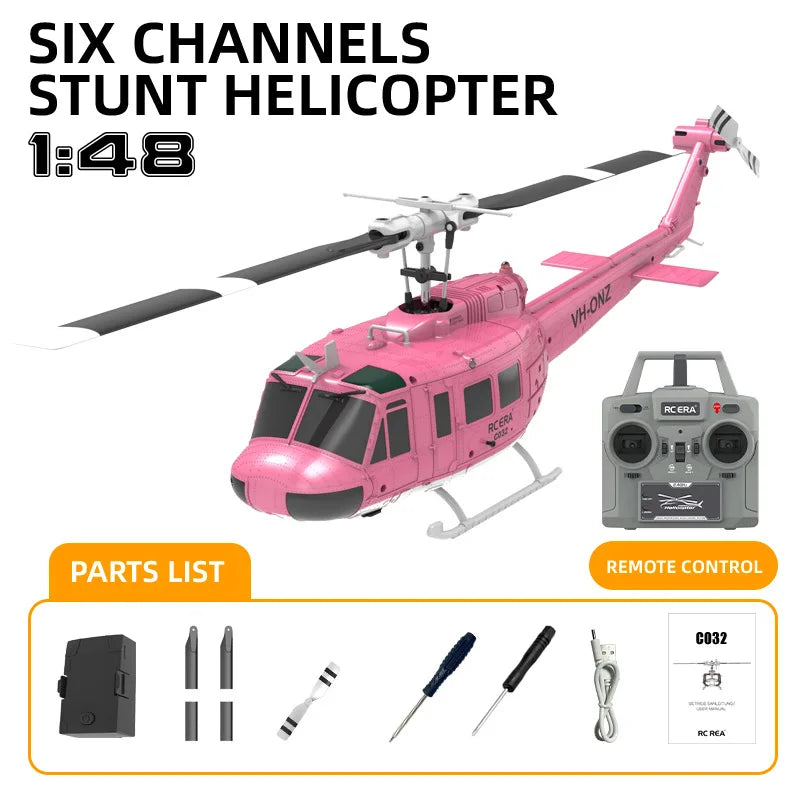 Uh-1 Huey Simulation 3d Six Way Aileron Free Reverse Flying Stunt Helicopter Electric Remote-Controlled Aircraft Model Toy