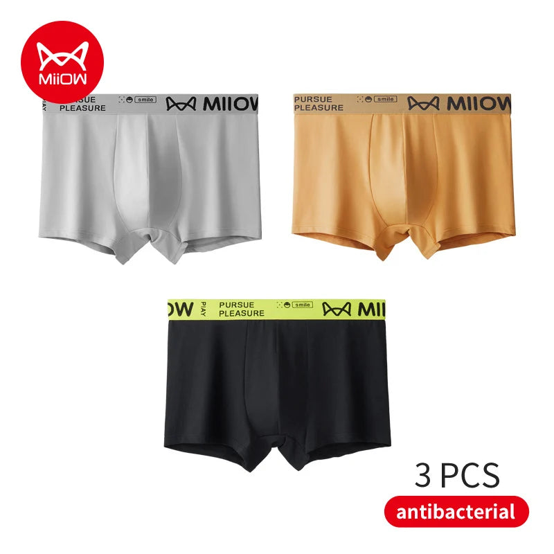 3-Pack Men’s Cotton Graphene Boxers – Soft, Antibacterial, 4XL Underwear