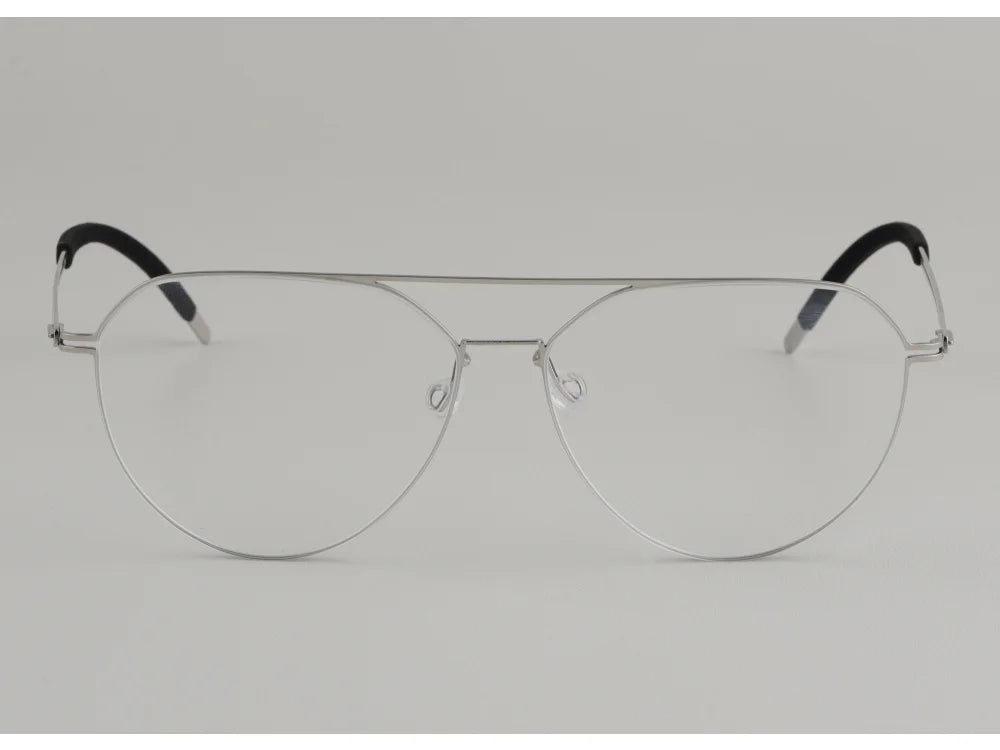 Oversized Pilot Titanium Double Bridge Screwless Eyeglasses Frame