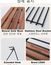 Outdoor Camping Rack Beautiful Practical 304 Stainless Steel Sabilli Wood Folding Family Picnic Rack Small A Table