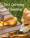 2 in1 Pet Outdoor Portable Bottle feeding and water Dog feeder watering supplies water drinker cat Water fountain