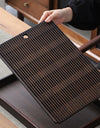 Chinese Natural Bamboo Tea Tray Water Storage Kung Fu Tea Set Simple Rectangular Tea Board Tea Storage Tray