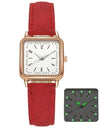 Fashion Simple Quartz watch for Women Wristwatches Ladies Red Leather Business Students Casual Watch