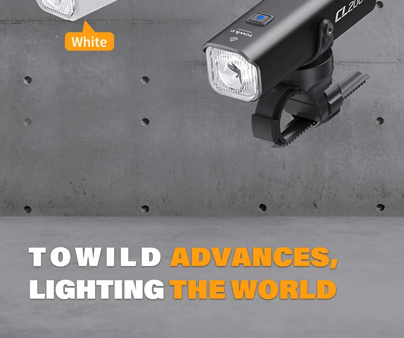 CL2000 Bicycle Light With Cut-off Line Beam 2000LM Rechargeable 5000mAh Led Bike Front Lights IPX6 MTB Cycling Headlights