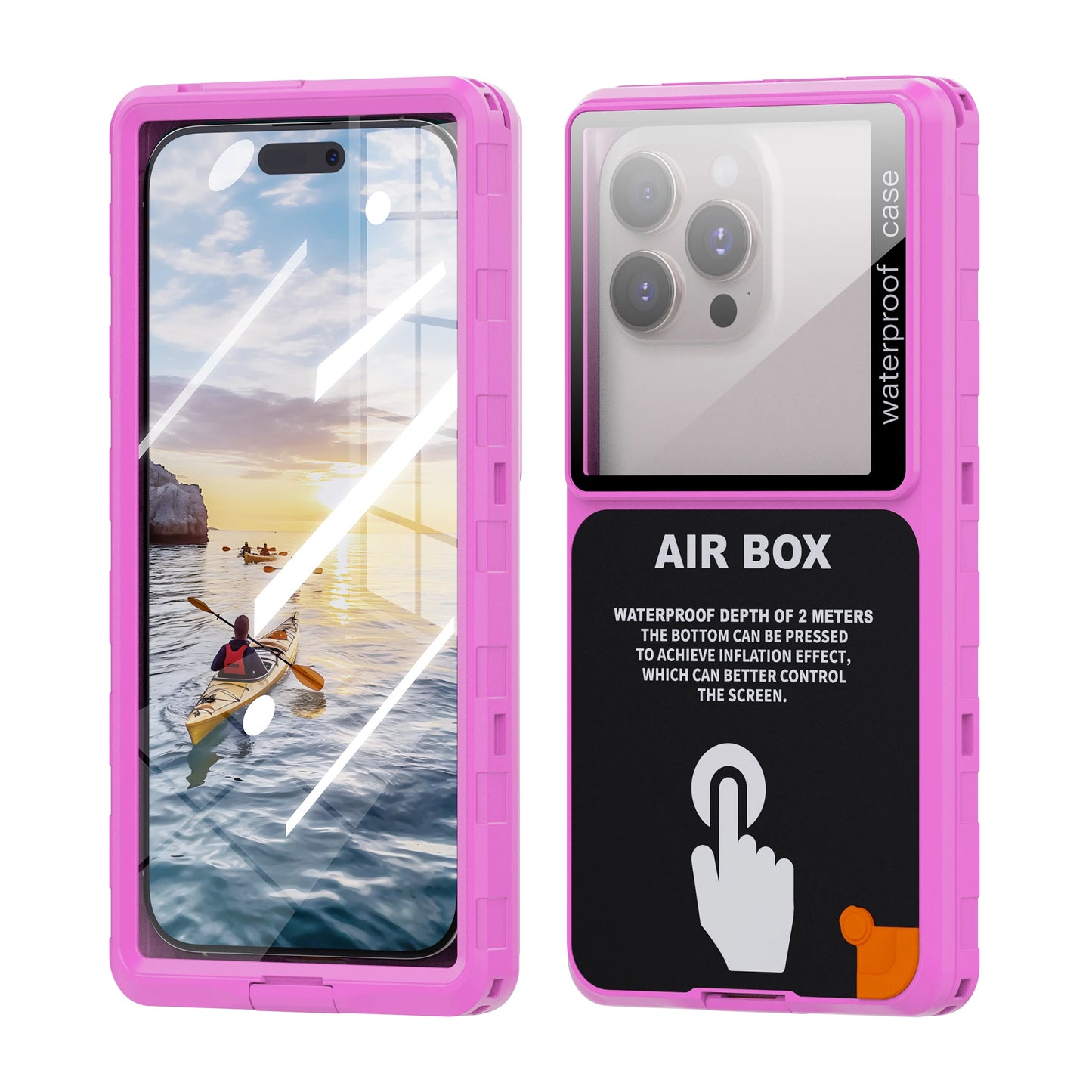 Waterproof Phone Case for 6.9' Devices Transparent Universal Touch Screen Underwater Dust And Drop Protection IP68 New