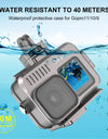 For GoPro Hero11 HERO10 HERO9 Black 40m Waterproof Housing Aluminum Alloy Protective Case Sport Camera Diving Cover Case