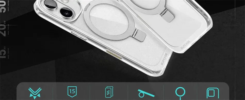 For iPhone 16 Case with Camera Control Capture Button UB Mag Stand Series Shockproof Protective  Phone Case