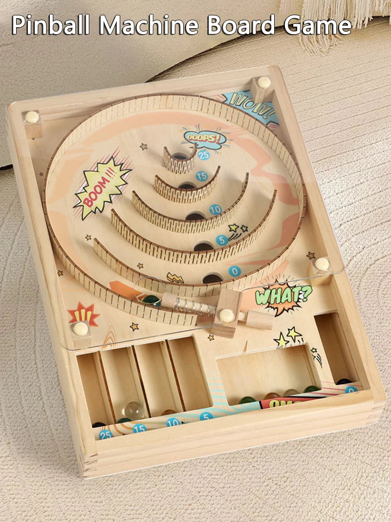 Wooden Pinball Table Game – Party & Brain Teaser Toy