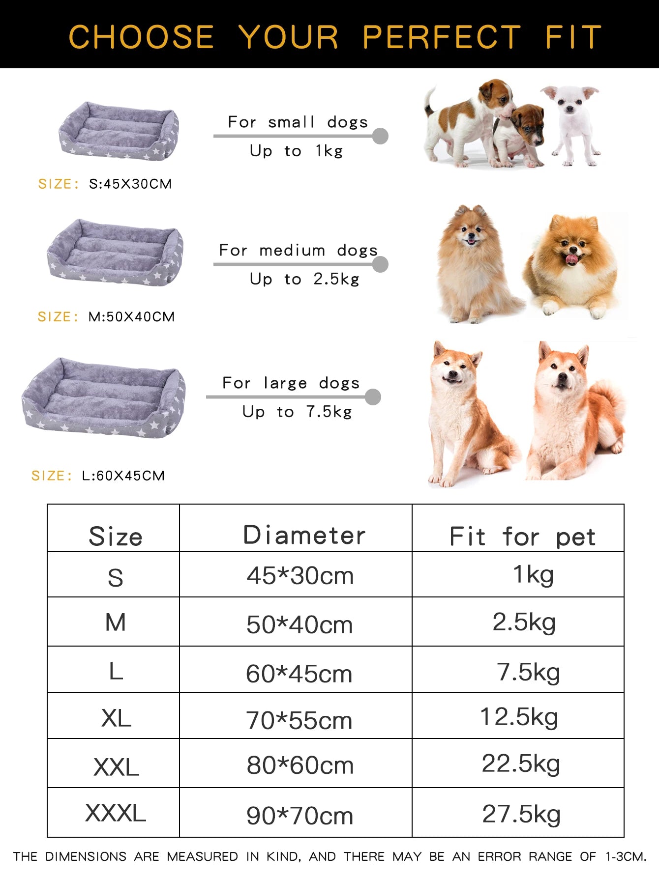 Washable Plush Pet Mat Bed Cushion for Dogs and Cats