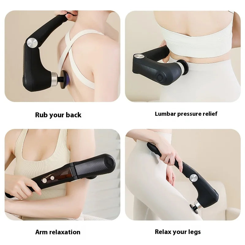 Foldable Massage  Deep Tissue with Heat & Cold Head Adjustable Angles Portable Percussion Back Massager for Muscle Neck Body