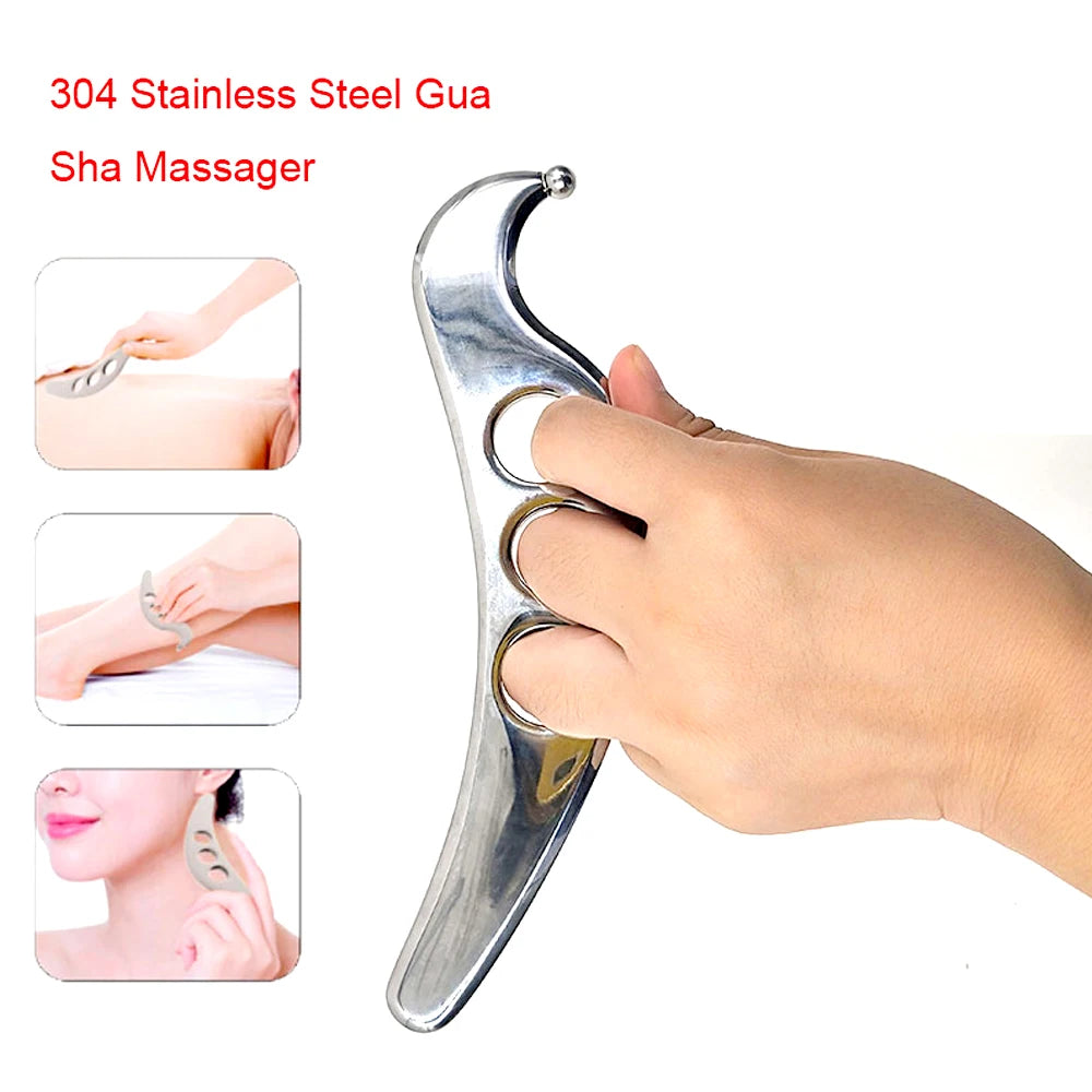 Stainless Steel Gua Sha Guasha Plate Massager Tool Scraper Physical Therapy Loose Muscle Meridian Massage Machine Spa Board Tool