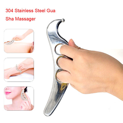 Stainless Steel Gua Sha Guasha Plate Massager Tool Scraper Physical Therapy Loose Muscle Meridian Massage Machine Spa Board Tool