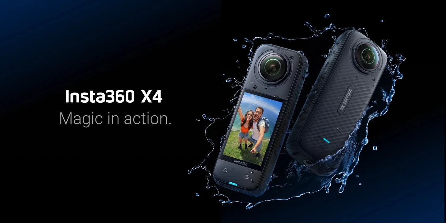 Insta360 X4 8K Waterproof 360 Action Camera with AI Stabilization and Removable Lens Guards