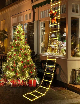 Christmas Decoration LED Ladder Light Strip Climbing Santa Claus Outdoor 8 Modes Christmas Tree For Home Window Christmas Decor