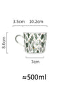 500ml Creative Glass Scale Handgrip Mug Breakfast Milk Coffee Couple Mug Home Tumbler Water Drinkware Fruit Juice Cups