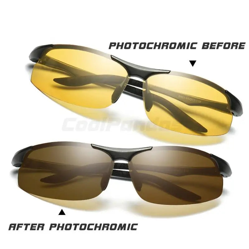 Aluminum Photochromic Polarized UV400 Mirror Driving Sunglasses for Men Women