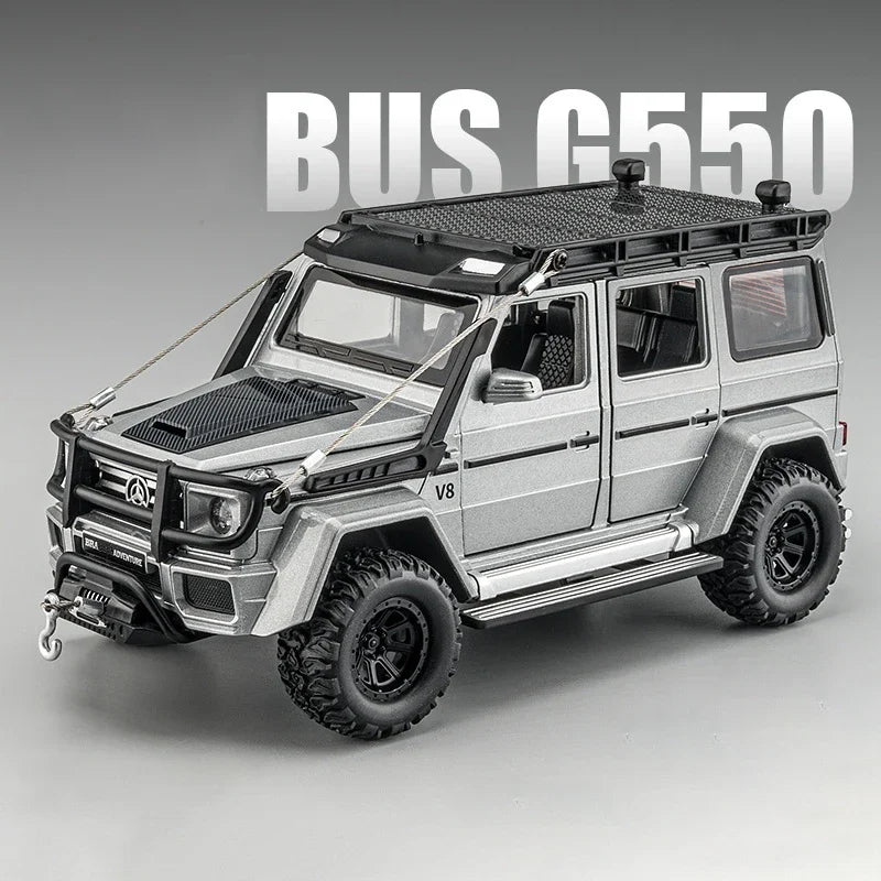 1:24 Alloy Diecast Toy Car Model G550 4X4 Adventure Edition Off Road Vehicle Model with Sound Light SUV Toy