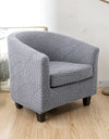 Tub Club Armchair Covers Leaves Jacquard Bar Chair Cover Solid Color Relax Single Sofa Slipcovers with Seat Cushion Cover Home