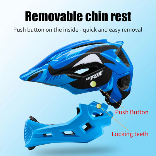 Kids Detachable Full Face Bike Helmet For Cycling And Outdoor Sports