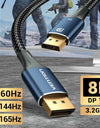 DisplayPort 1.4 Cable 8K 60Hz 4K HDR 165Hz Display Port Audio Cable for Video PC Laptop TV Display Port 1.4 DP Cable 1.2