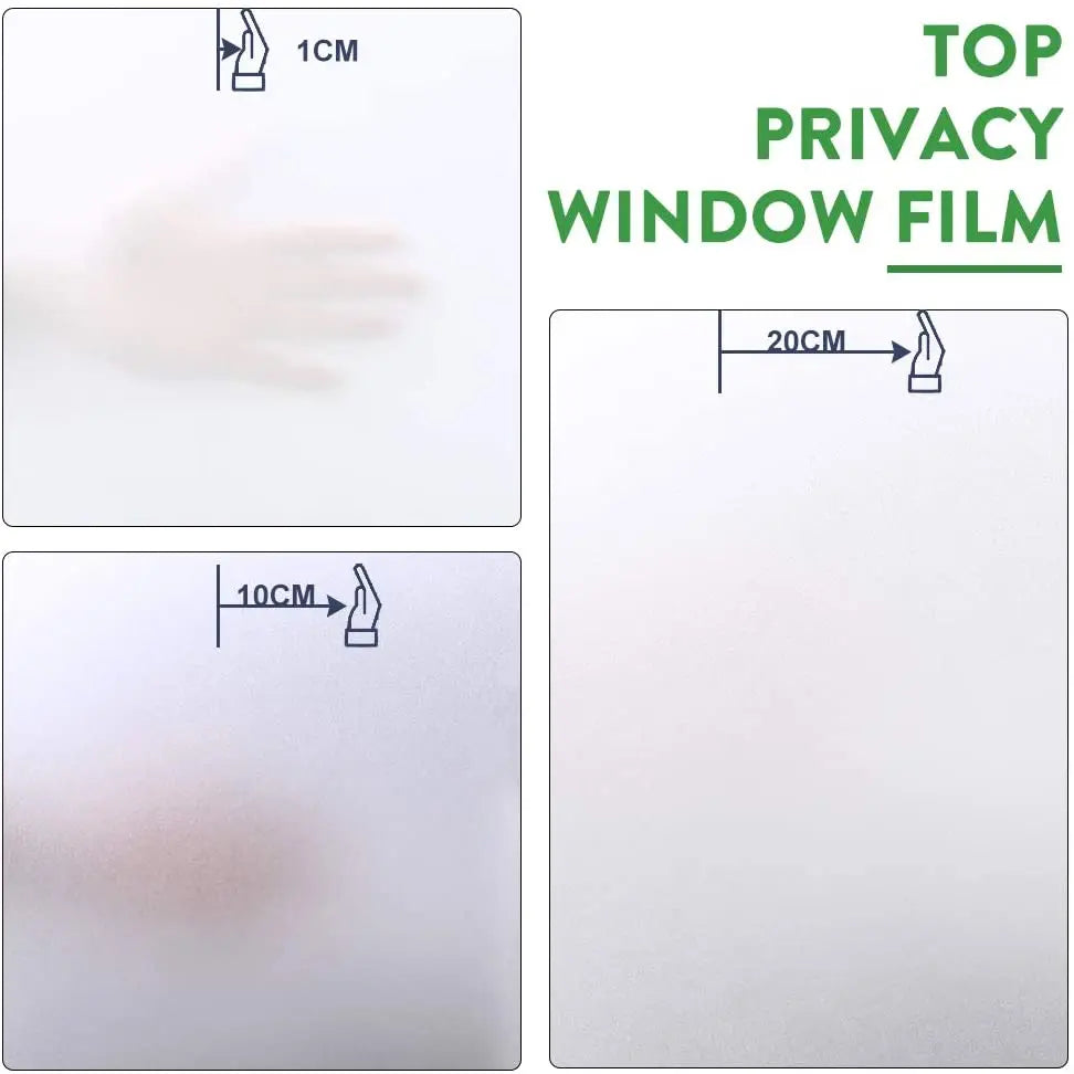 Frosted Window Film Privacy Opaque Non Adhesive Static Glass Stickers for Home Bedroom Bathroom Matte Thermal Windows Rolls