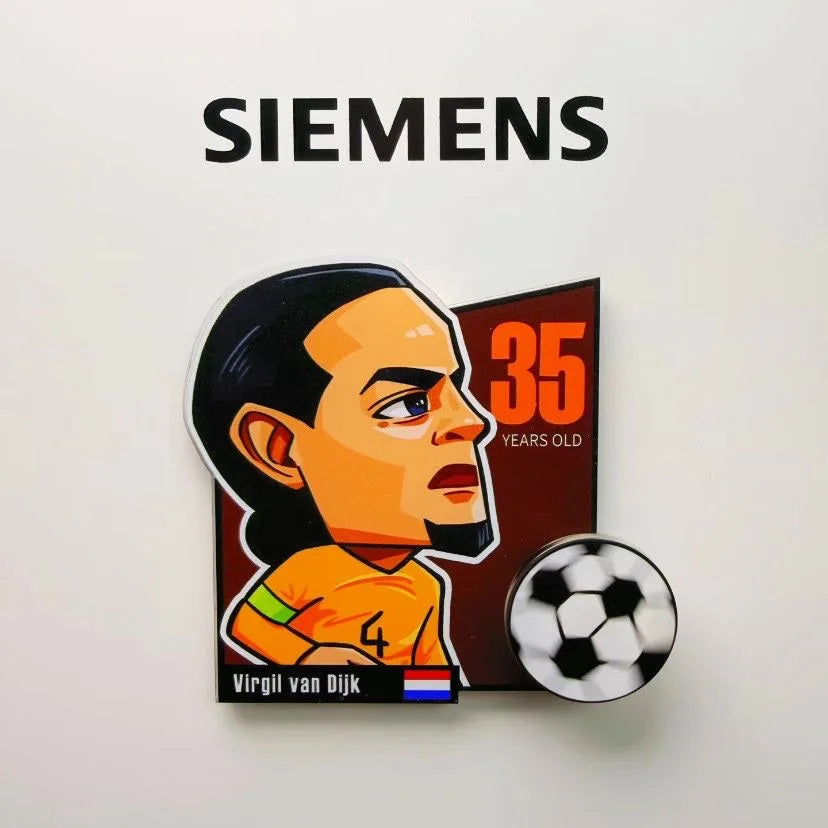 2026 Soccer Rotating Fridge Magnet Football Fan Souvenir Home Decor