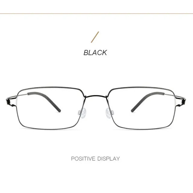 Lightweight Rectangle Reading Glasses with Alloy Frame for Men and Women