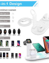 5 In 1 Wireless Charger Stand Pad For iPhone 15 14 13 Apple Watch Airpods Desk Phone Chargers Fast Charging Dock Station