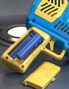 40 Holes Electric Rocket Bubble Gun Toy Bubbles Machine Automatic Soap Blower with Light Summer Outdoor Party Games