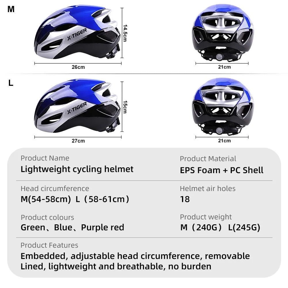 Lightweight One Piece Cycling Helmet For MTB And Road Riding