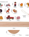 Montessori Sensory Toys  Stacking Toys For Baby Forest Houses Replica Wooden Forest Blocks  Early Childhood Education Game Gift