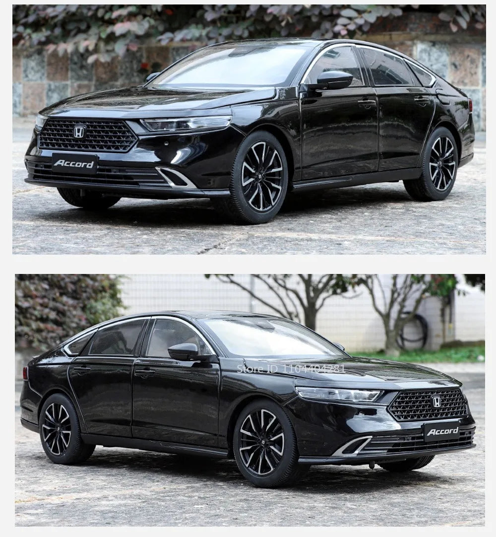 1:18 X5M Honda Accord Car Toys Alloy Diecast Models Shock Absorption Doors Opened Front Wheel Steering Vehices Desktop Ornament