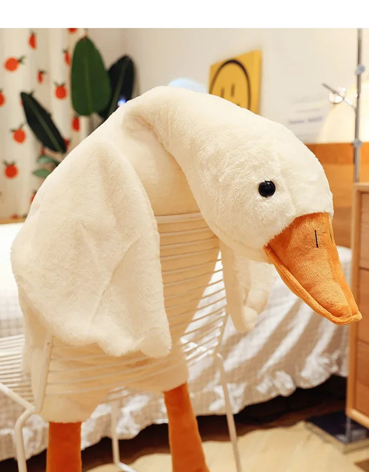 50-160cm Big White Goose Plush Toy Giant Duck Doll Soft Stuffed Animal Goose Sleeping Pillow Sofa Cushion Birthday Gift for Kids