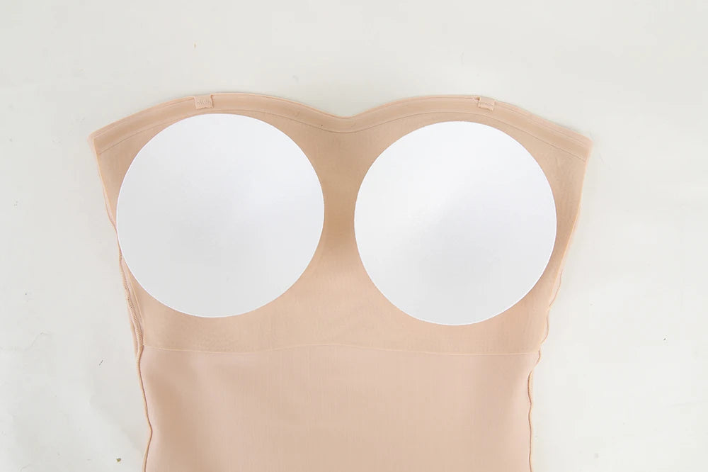 Strapless Thong Bodysuit for Women – Plus Size Tummy Control Shapewear