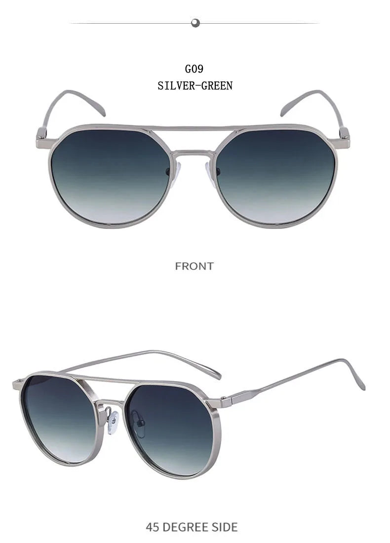Oval Vintage Sunglasses With UV400 Protection