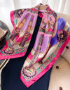 Square Women Scarves Silk Office Ladies Hair Neck Bandanna Headband Foulard Headcloth Muslim Headscarf Female muffler