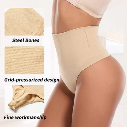 Waist Trainer Shapewear Thong for Women Slimming Underwear Flat Belly Shaping Panties Boned Panties Girdle Body Shaper