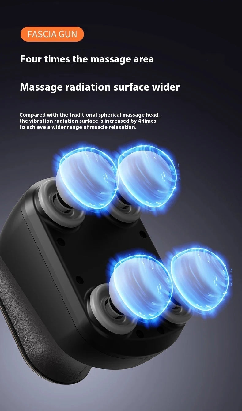 Portable Fascia  Muscle Massager  Four-head High Frequency Neck Shoulder Waist Massage Machine Professional Fascia Massage