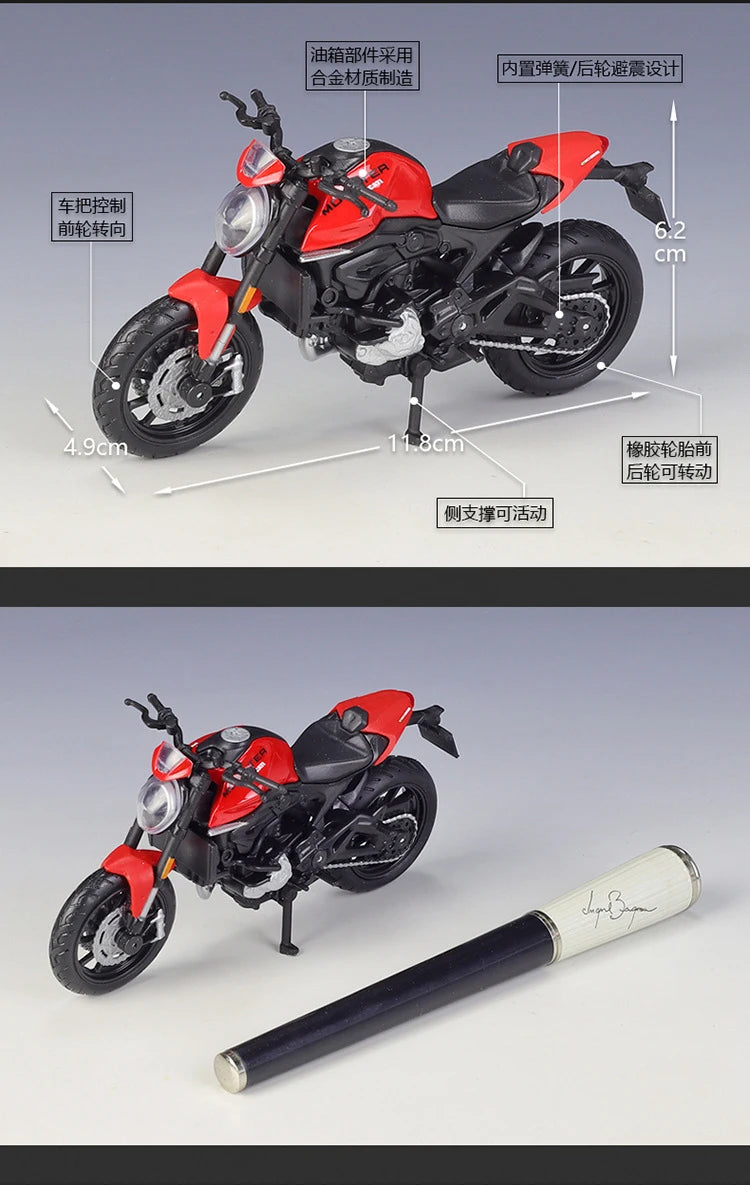 1 18 Scale Ducati Monster 2021 Diecast Motorcycle Model