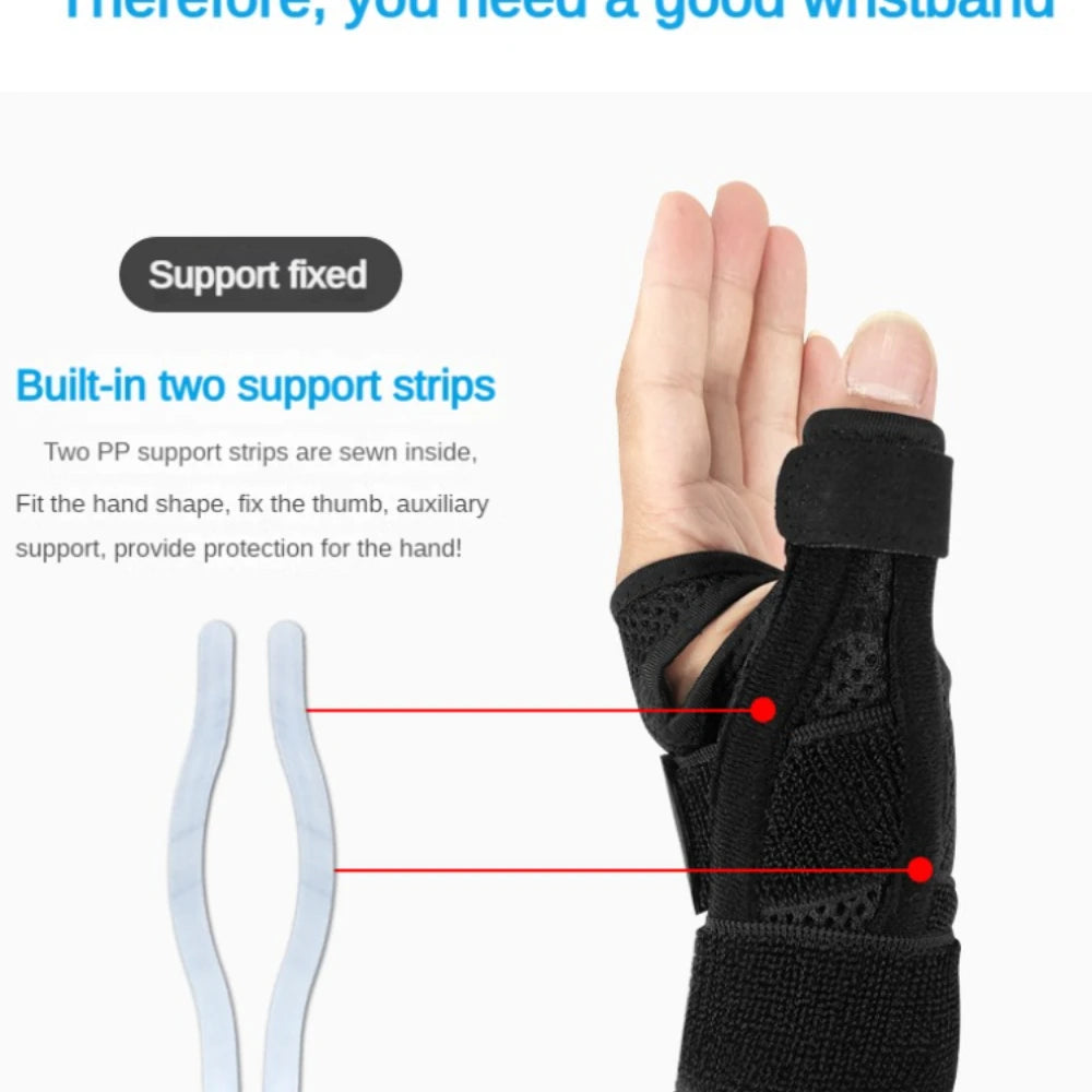 Flexible Splint Wrist Thumb Support Brace for Tendonitis Arthritis Breathable Thumb Protector Guard Fits Right and Left Hand