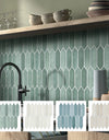 10pcs 3D Self-adhesive Wall Tiles, Green Tile Backsplash Peel and Stick, Mold Resistant Bathroom Tile Stickers, 30cm x 30cm