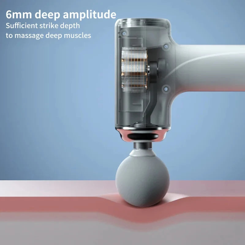 Portable AI Fascial Massage  Electric Percussion Massager Body Relaxation With 4 Replaceable Massage Head LED Night Light