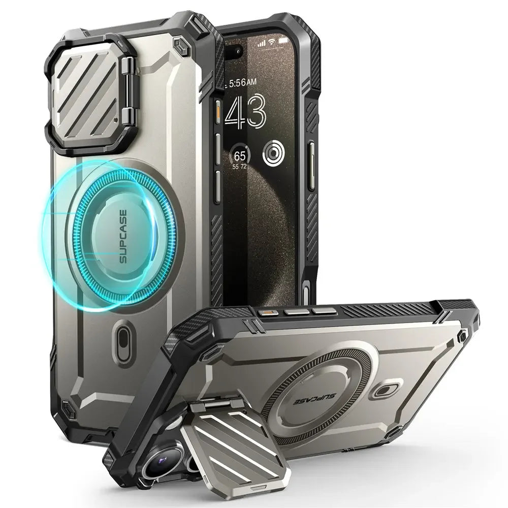 For iPhone 16 Pro Case 6.3" 2024 UB Mag XT Heavy Duty Rugged Strong Magnetic Phone Case with Camera Cover