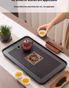Bamboo Tea Tray Portable Dishes Rectangle Tea Ceremony Chaban Tea Chaban Tea Table Dual Purpose Drainage Water Storage