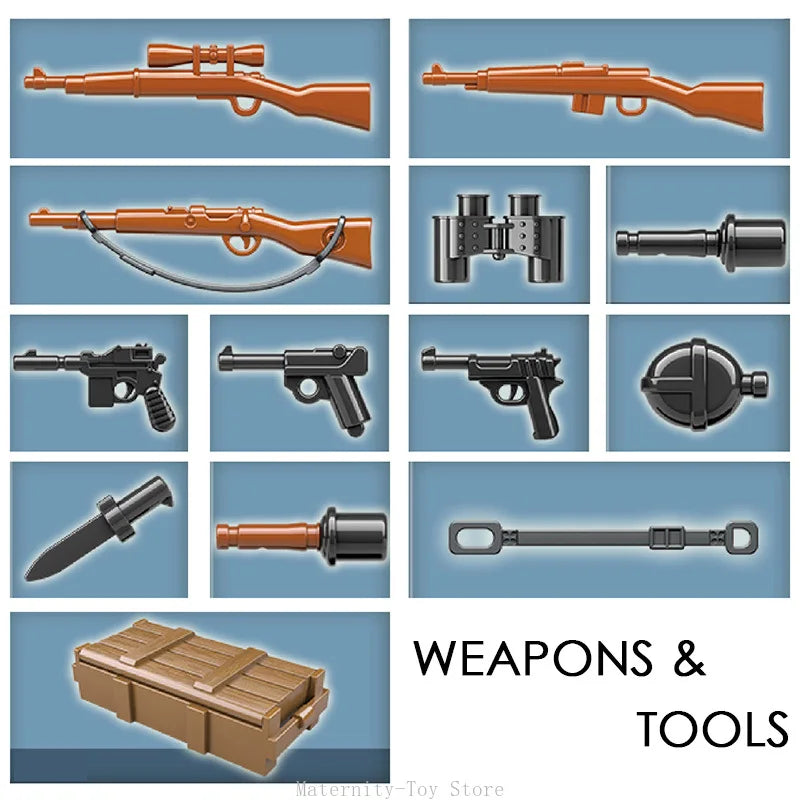 Ww2 Military Tanks Series Tiger  Leopard Heavy TANK BT-7 Light Tank Soldier Building Blocks Bricks Army s  Toys Gifts