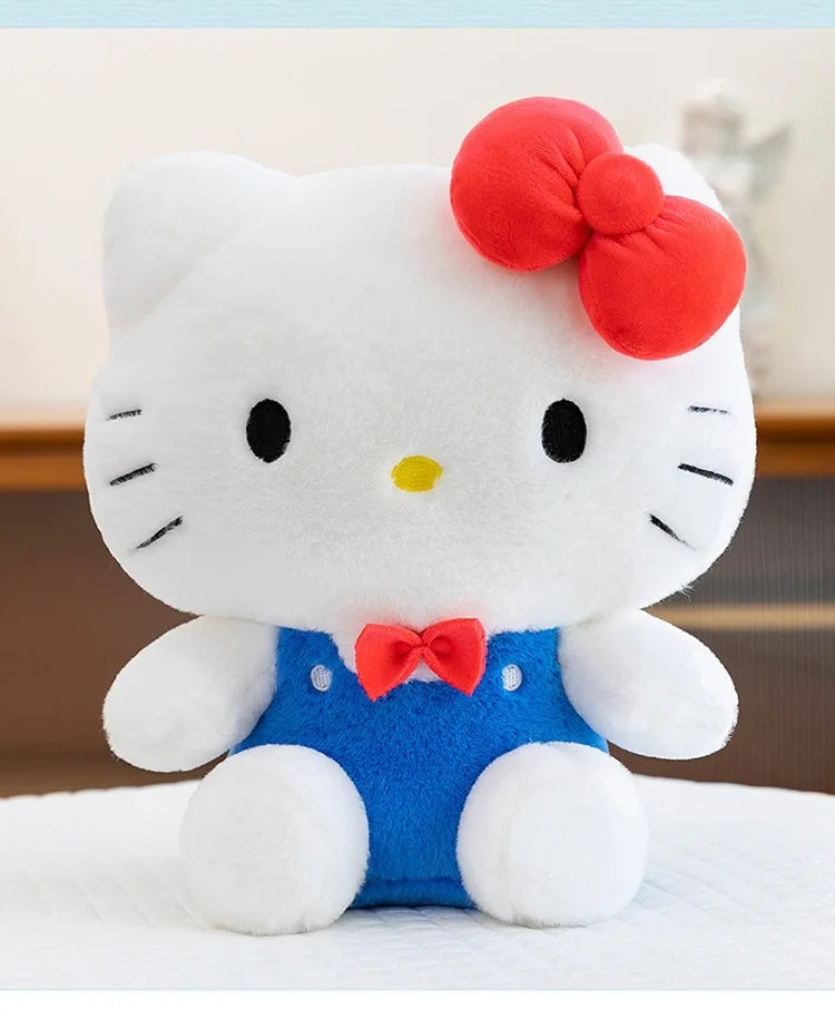 Kawaii Hello Kitty Plush Toy Sanrio Cute Hello Kitty Stuffed Doll for Kids Birthday Gift Valentine Present for Girls Soft Doll
