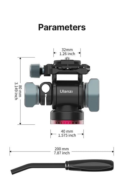 Panoramic Tripod Head Hydraulic Fluid Video Head For Tripod Monopod Camera Holder Stand Mobile SLR DSLR Camera