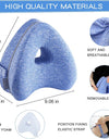Body Memory Cotton Leg Pillow Home Foam Pillow Sleeping Orthopedic Sciatica Back Hip Joint for Pain Relief Thigh Leg Pad Cushion